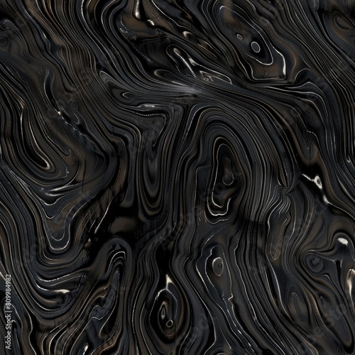 Black Ebony wood seamless pattern, wooden texture