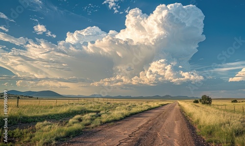 Sky with cotton-like cumulus clouds  scattered showers