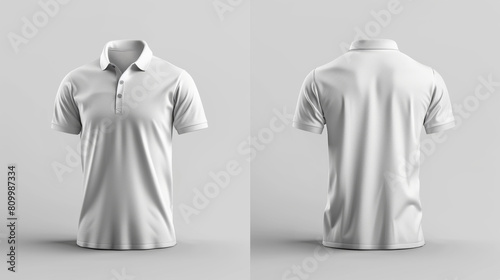 Blank white polo shirt mockup for displaying logos or brand names