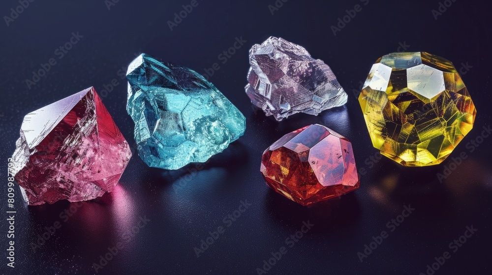 Gemstones in different angles and perspectives generative ai Gemstones in different angles and perspectives generative ai