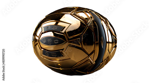 golden soccer ball isolated on white background © Muhammad