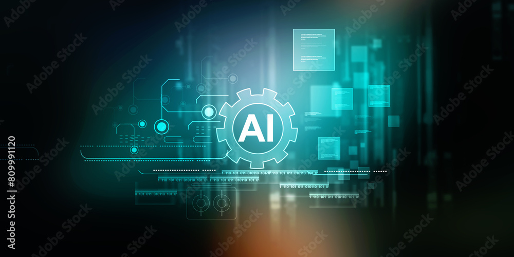 2d illustration Artificial Intelligence (AI) concept
2d illustration Artificial Intelligence (AI) concept