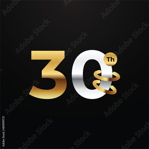 Anniversary Number Design Sign Banner