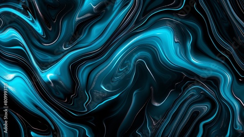  A tight shot of a black-and-blue backdrop, featuring undulating waves at image edges