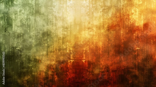  A grungy backdrop featuring middle sections colored in red, green, yellow, and orange