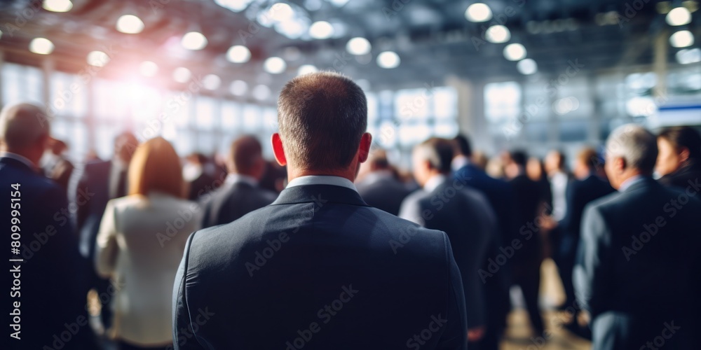 Businessmen Focused On Presentation. Business Event. Corporate Forum. Generative AI Businessmen Focused On Presentation. Business Event. Corporate Forum. Generative AI