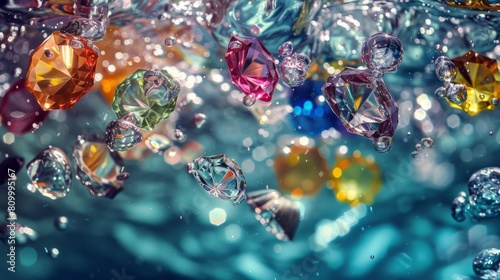 Gemstones in water generative ai