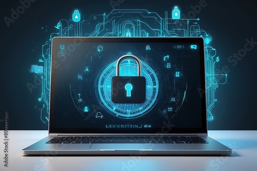 Laptop with lock Secure Screen Digital Encryption Lock