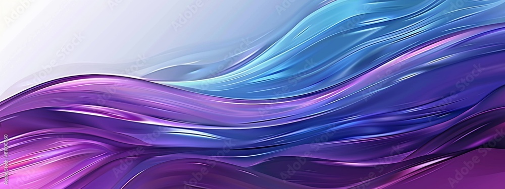 Abstract background with blue and purple waves in the style of vector presentation design, simple shapes, white background, light color theme, high resolution photography. Abstract background with blue and purple waves in the style of vector presentation design, simple shapes, white background, light color theme, high resolution photography.