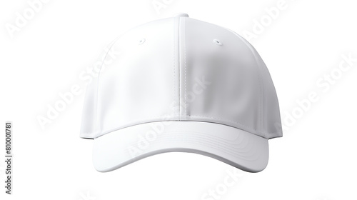 White baseball cap hat mockup template isolated on white background