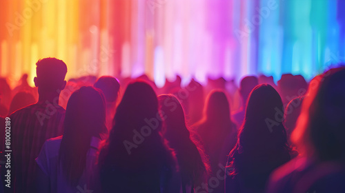 Photo realistic as LGBTQ Networking Event concept as An organization hosts an LGBTQ+ networking event to foster inclusiveness and professional connections within the community. in 