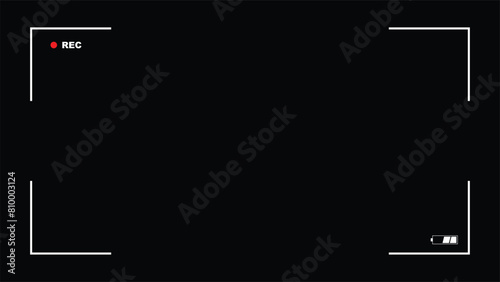 Video Recording frame layout viewfinder, Camera viewfinder, Video Camera Recording Screen, Camera Recording Screen Overlay