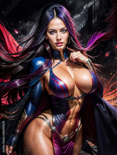 a sexy Psylocke female superhero 