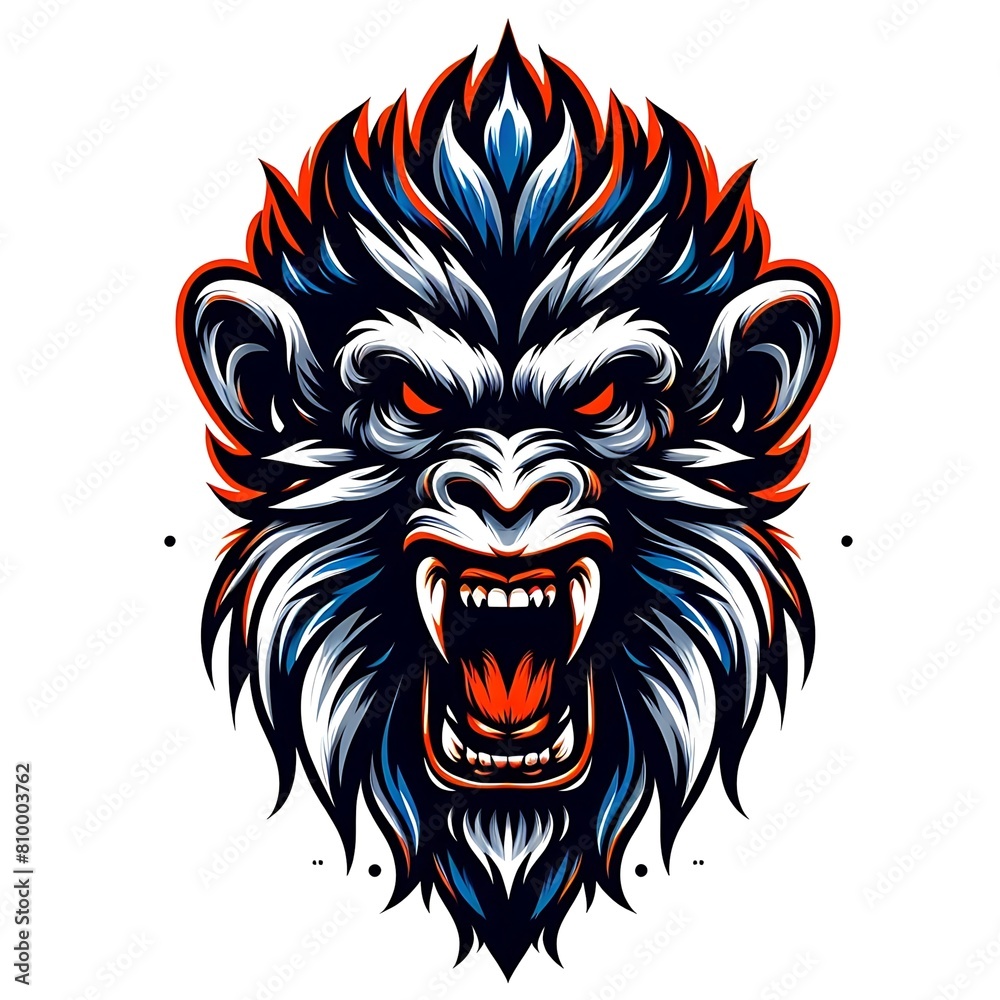 Animal face mascot logo design
