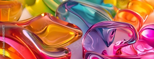 Colorful Glass, abstract wallpaper background 4K Video
