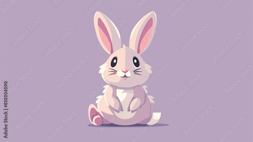 happy bunny rabbit cartoon vector flat Vector style Vector