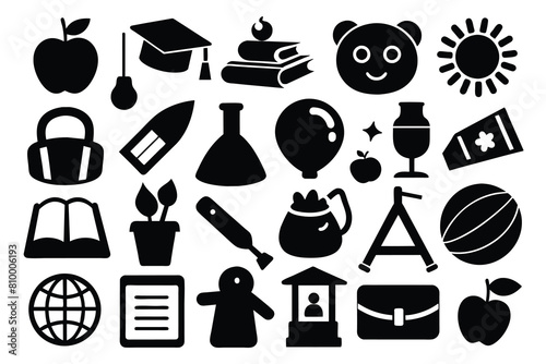 Sketchy vector hand drawn doodle cartoon set of School objects and symbols vector