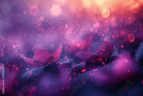 Valentine's day abstract background with hearts and bokeh