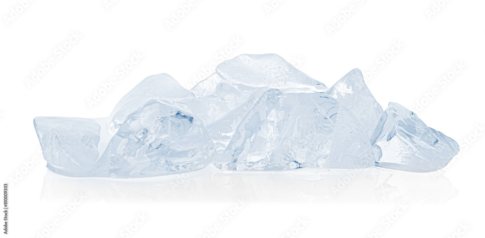 Pieces of crushed ice isolated on white Pieces of crushed ice isolated on white
