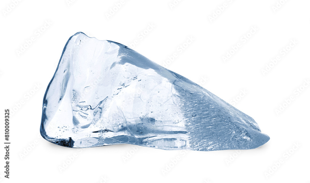 Piece of clear ice isolated on white Piece of clear ice isolated on white