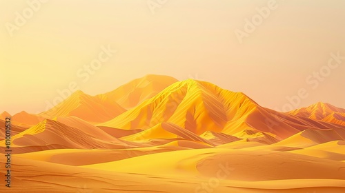 Craft an image of the desert at dawn
