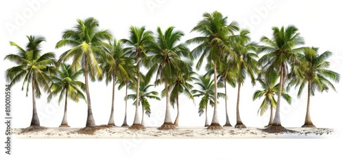 palm trees isolated on white background