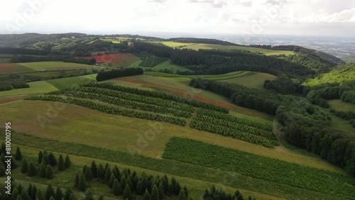 Aerial video of a natural area in the French forest photo