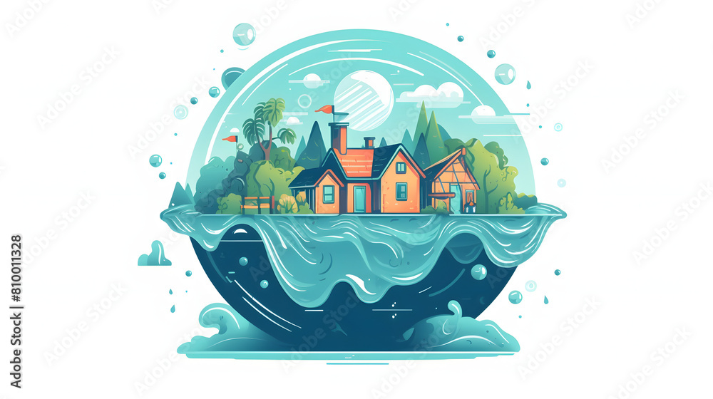 Water Conservation illustration Water Conservation illustration