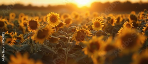 Sunflower field harvest sunflower oil