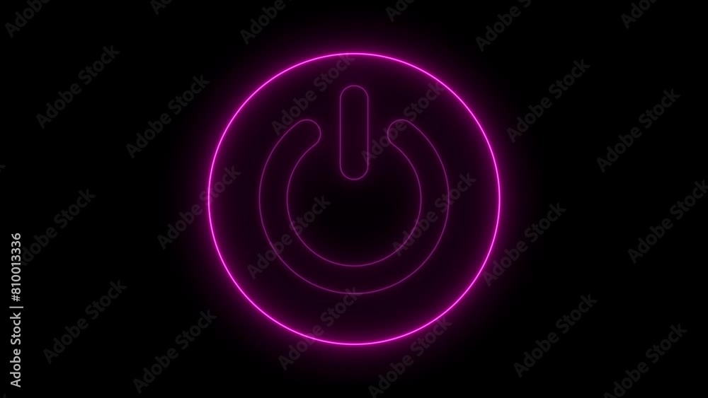 Abstract glowing neon bolt animation. neon battery charging sign with power animation Abstract glowing neon bolt animation. neon battery charging sign with power animation