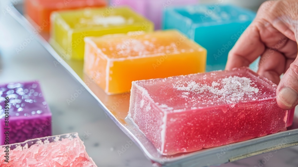 soap mixture poured into molds soap creation generative ai soap mixture poured into molds soap creation generative ai