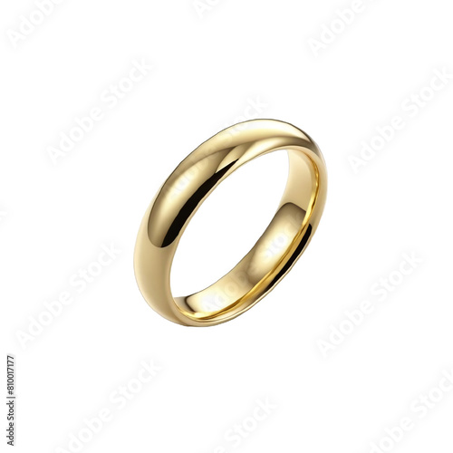 TRANSPARENT PNG ULTRA HD 8K A simple yet elegant gold wedding band with a smooth surface and rounded edges. Made of durable yellow gold, it's suitable for both men and women, perfect for any occasion