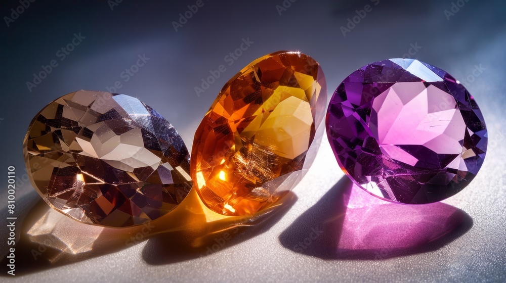 Side lit gemstones generative ai Side lit gemstones generative ai