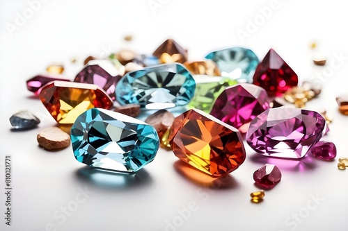 colorful gemstones background texture 