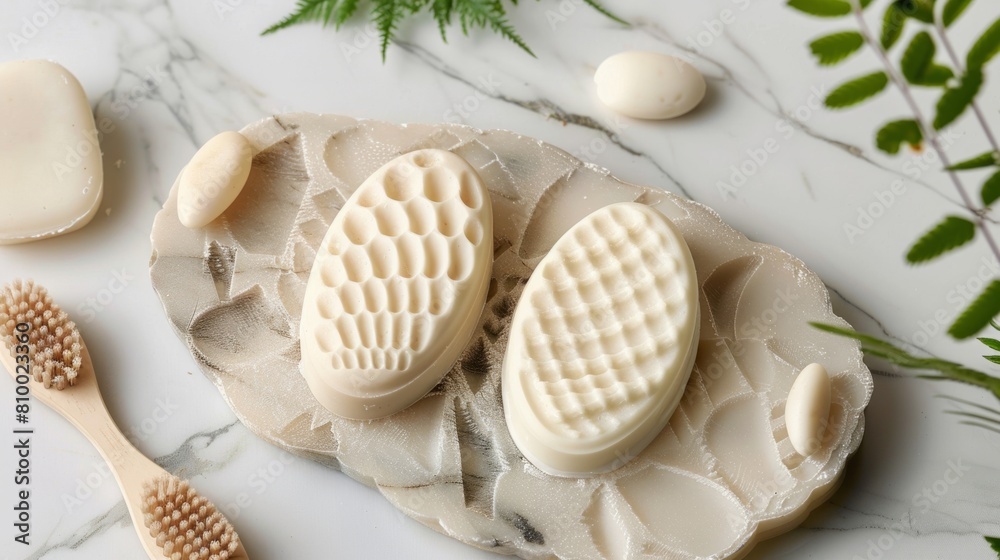 Textured Oval Soaps generative ai Textured Oval Soaps generative ai