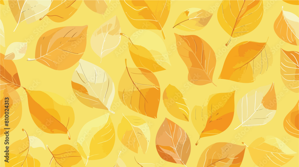 leaf yellow seamless pattern Vector style vector design