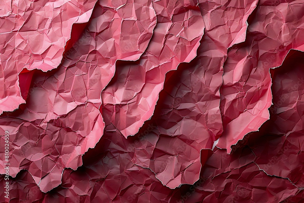 Crumpled red paper as a background,   illustration