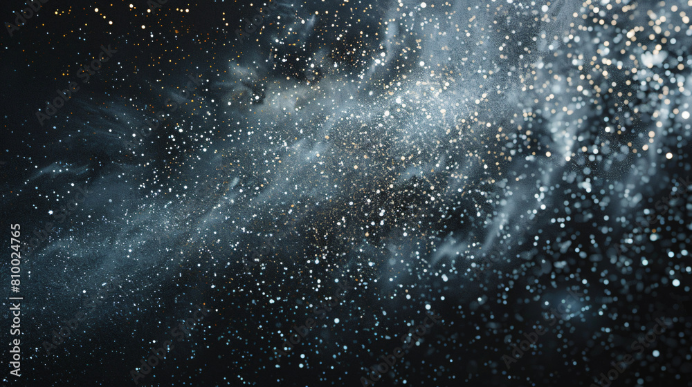 A celestial scene of stars and galaxies, depicted with delicate lines and dots against a dark background, conveying a sense of awe and wonderultra detailed
