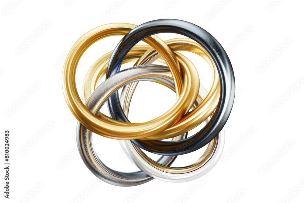 A detailed view of multiple rings on a clean white background. Perfect for jewelry or fashion related projects A detailed view of multiple rings on a clean white background. Perfect for jewelry or fashion related projects