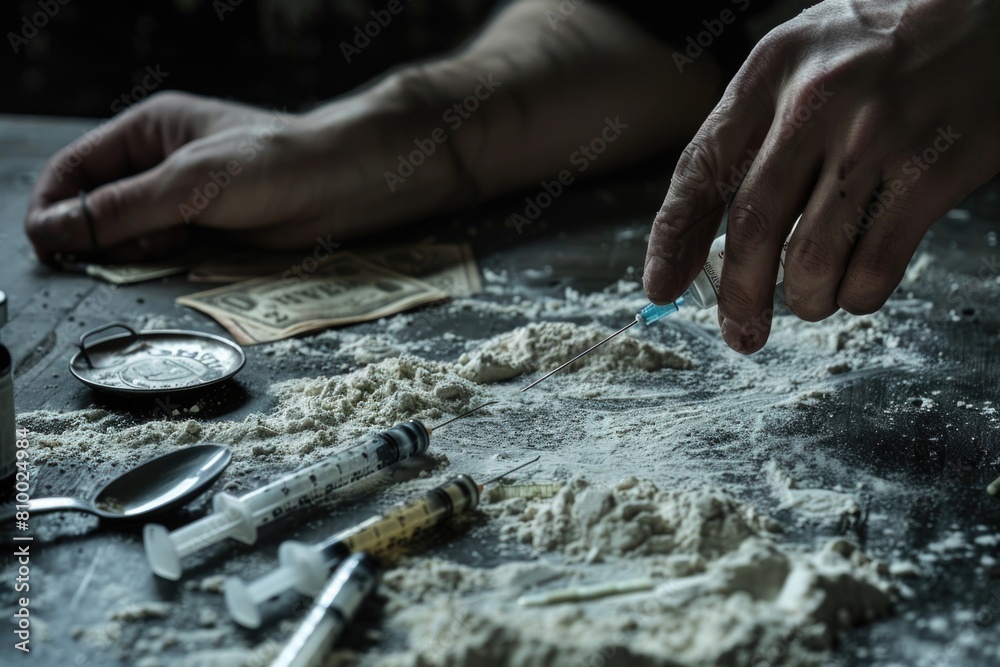 Obraz premium Close-up of a person making dough with flour. Great for baking or cooking concepts