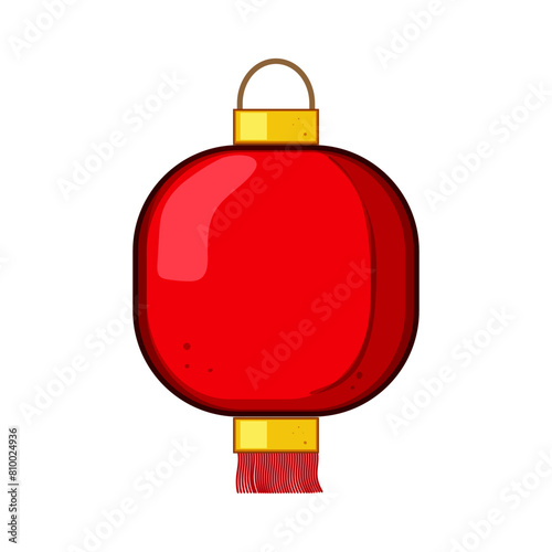 decoration chinese lamp cartoon. light gold, japanese asian, happy paper sign. isolated symbol vector illustration