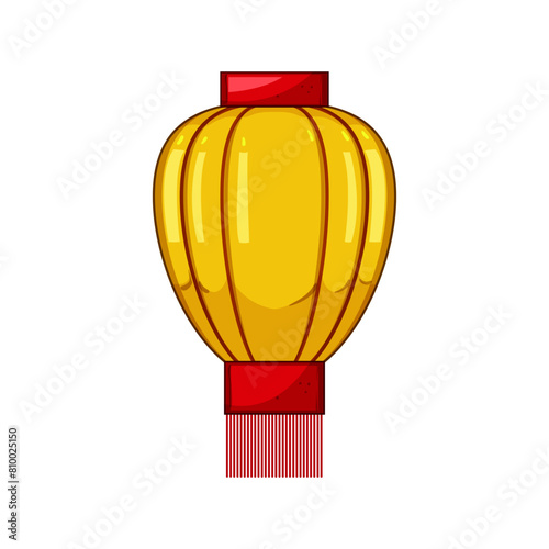light chinese lamp cartoon. gold japanese, asian happy, paper 2022 light chinese lamp sign. isolated symbol vector illustration