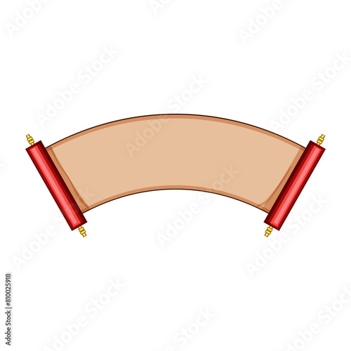 new chinese scroll cartoon. frame gold, template year, cny golden new chinese scroll sign. isolated symbol vector illustration