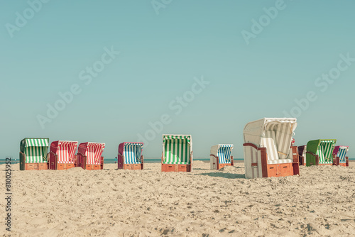 Strandkörbe an der deutschen Nordseeküste © ThomBal