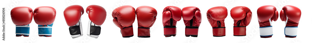 Pack of Boxing Gloves on Transparent background - Ai Generated