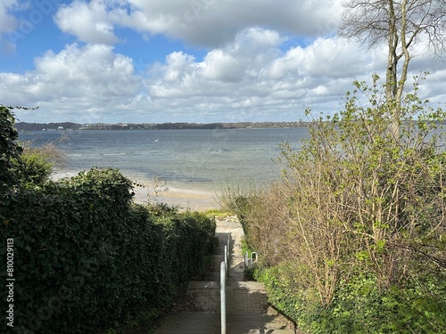 steps down to beach in the country photo