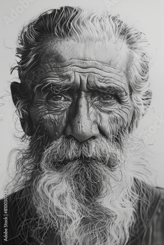 Old Man With Long Beard and Hat