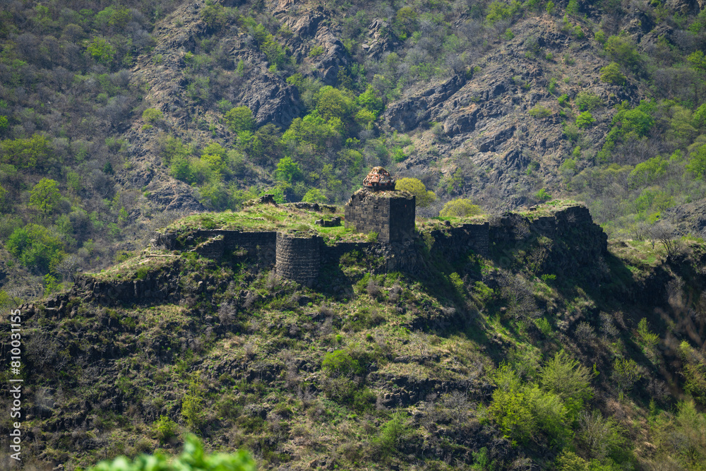 View of medieval Kayan fortress, Armenia 