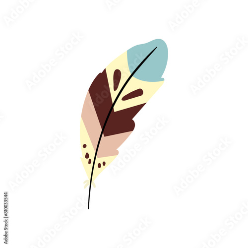 parrot feather exotic bird cartoon. wing color, animal texture, tropical nature parrot feather exotic bird sign. isolated symbol vector illustration