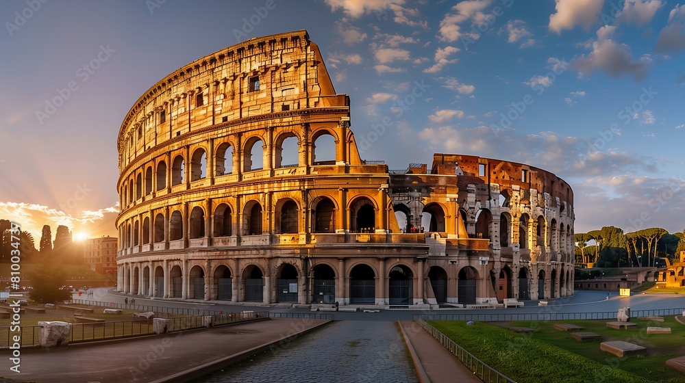 Famous places in Roma: the Colosseum. 8K